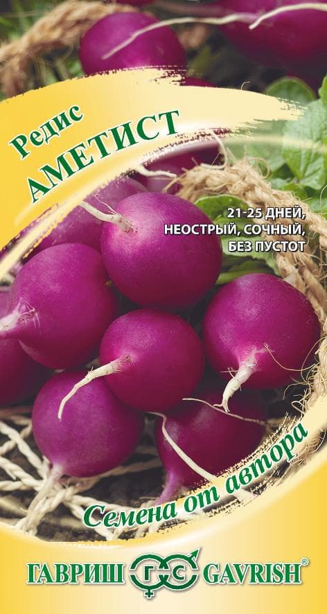 Редис Аметист автор. фото